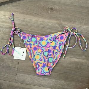 Full Coverage Tie Side Bikini Bottom Mint Melody